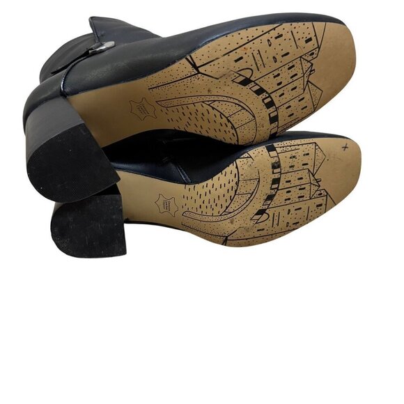 Bella-Vita Womens Black Leather Ankle Boots Sz 8WW - Picture 8 of 9